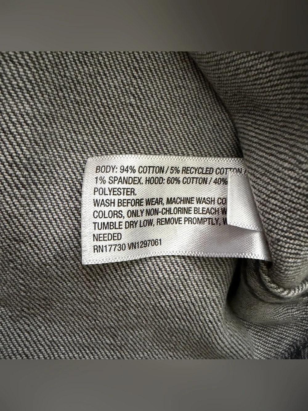 art class Gray Hooded Denim Jacket Size M (8)